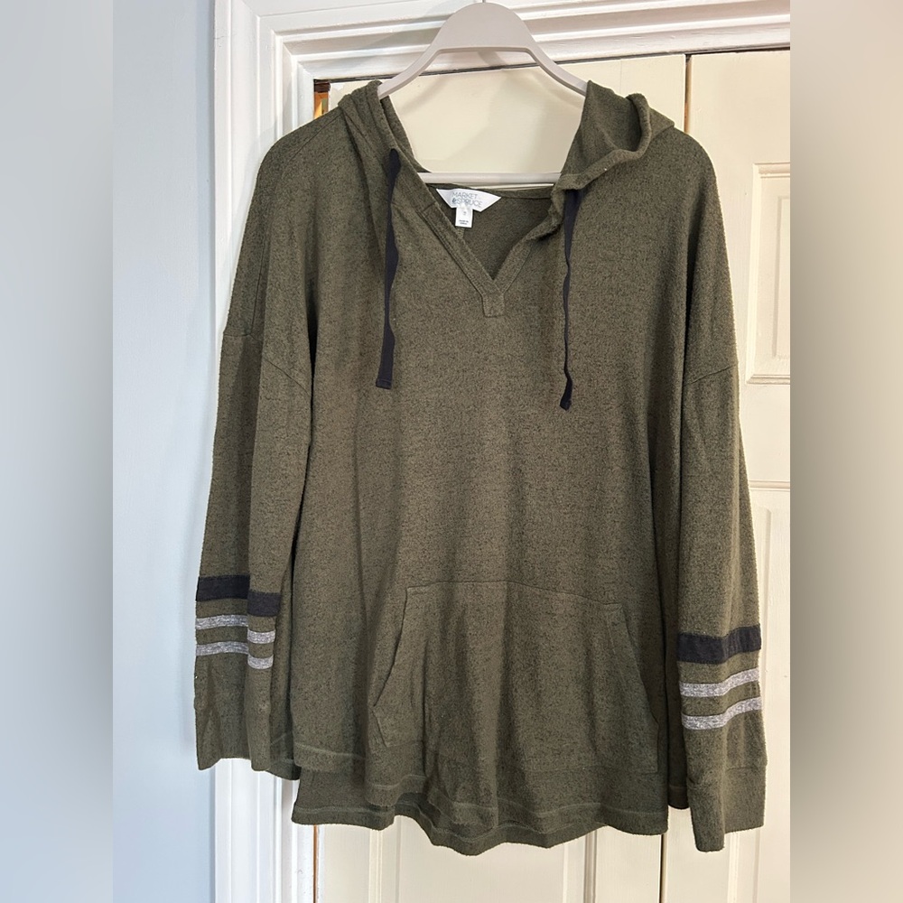 Brushed Knit Hoodie 1X